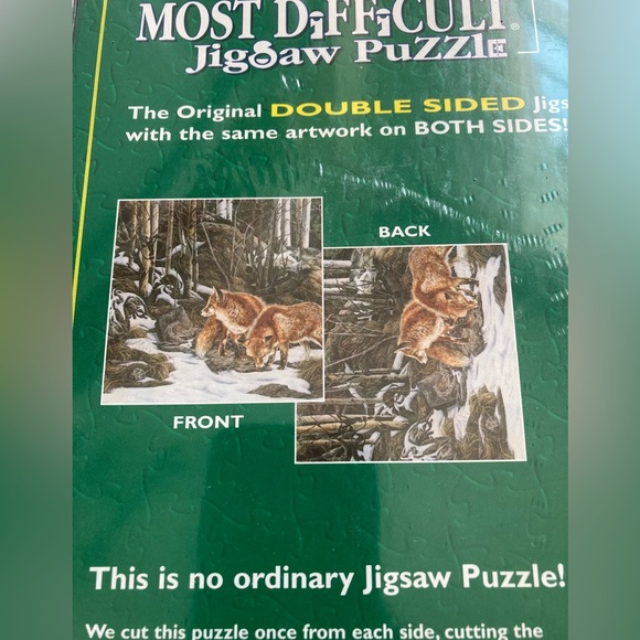 World’s Most Difficult Double Sided Puzzle “Wherewolves” Fox and Wolves Puzzle - Picture 8 of 11